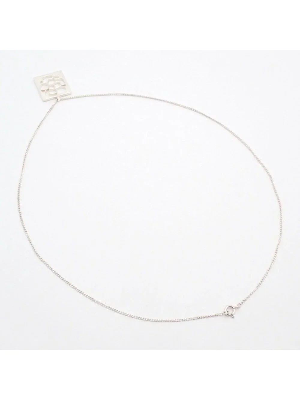 Chanel Camellia Square Plate Necklace 925 Sterling Silver Pawn